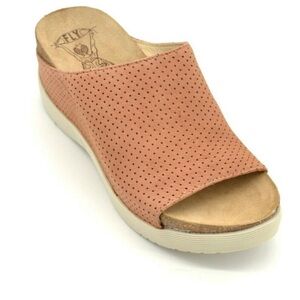 Fly London Whin 176 Fly slide wedge sandals in rose Size 9/9.5
